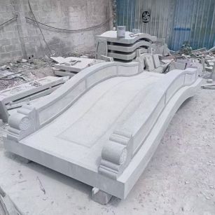 唐山 芝麻灰花岗岩园林景观 小石桥