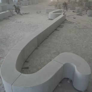 唐山 花岗岩整石坐凳拼装