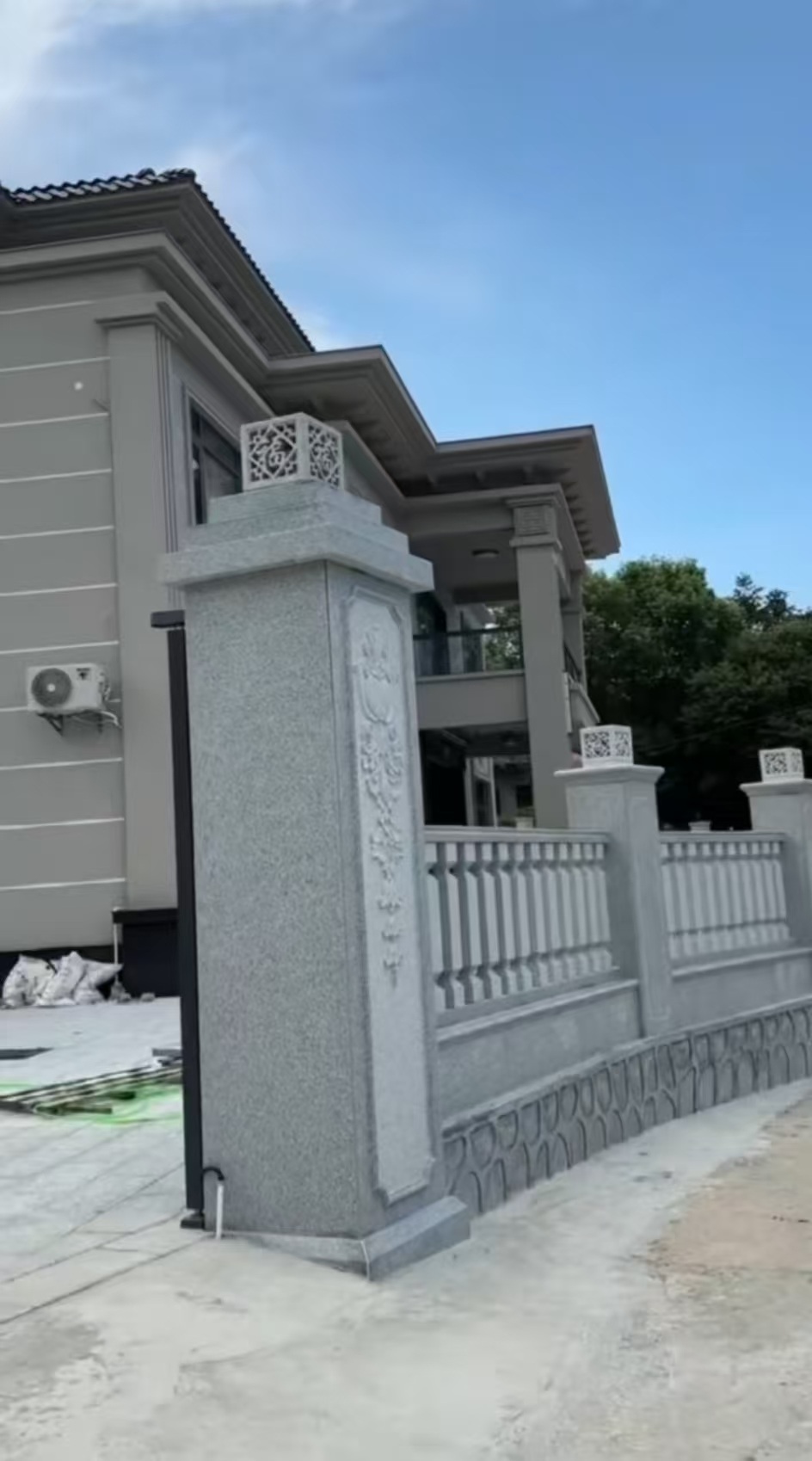 唐山 芝麻白别墅围墙栏杆，私人订制