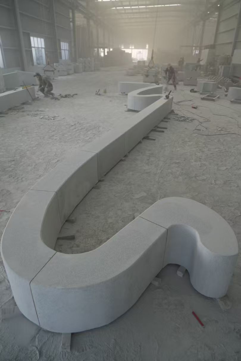 唐山 花岗岩整石坐凳拼装